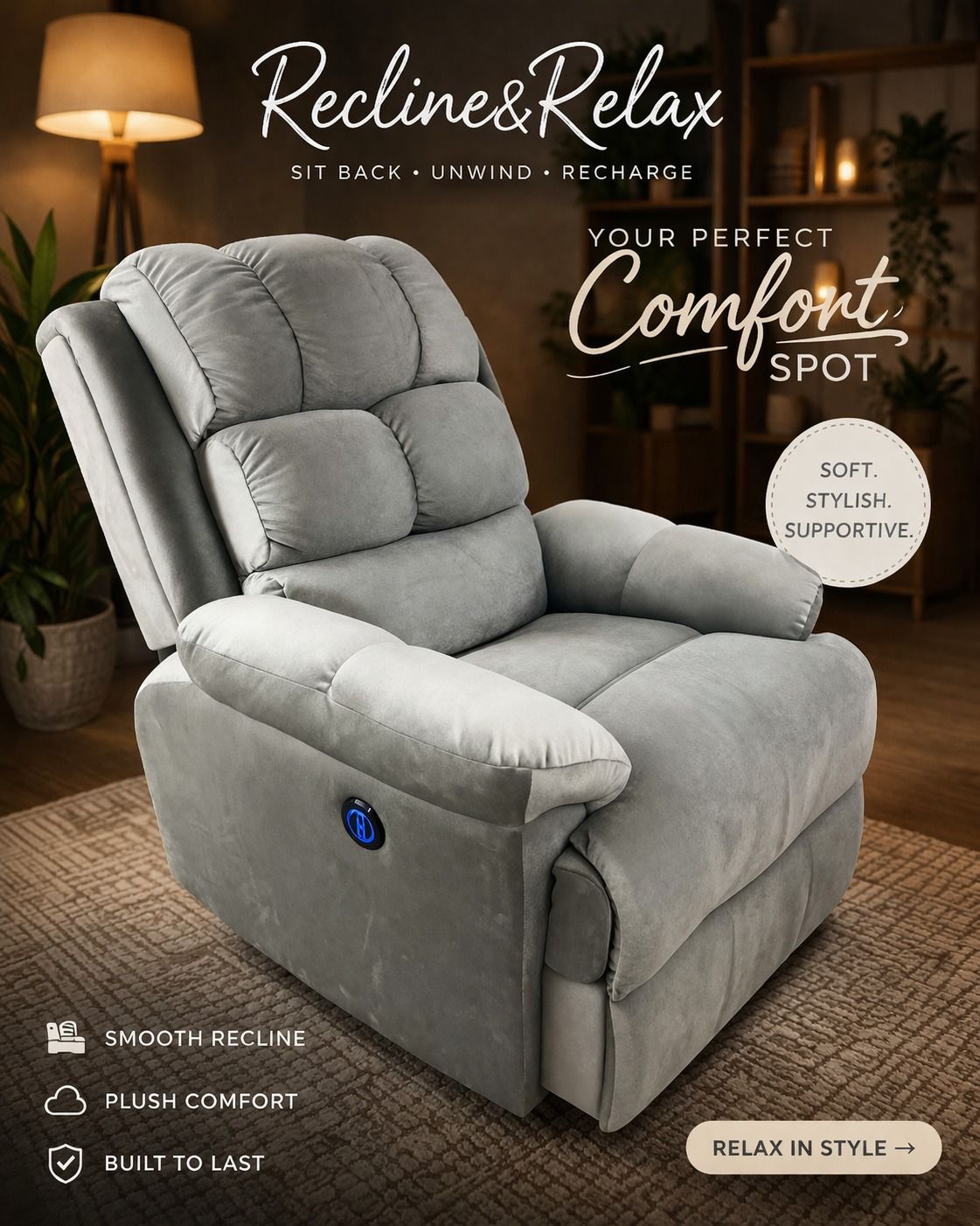 Luxe Faux Fur Occasional Chair